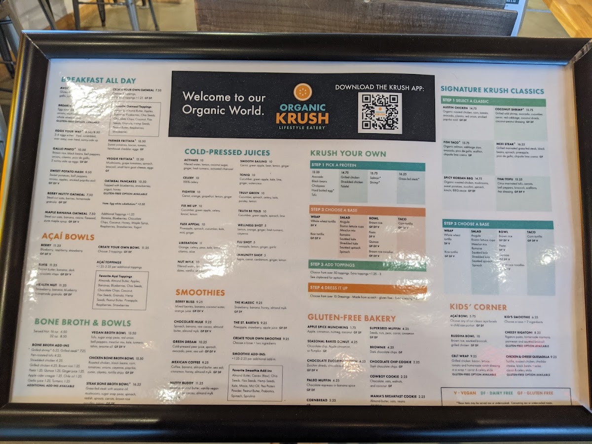 Organic Krush Kitchen & Eatery Menu-3